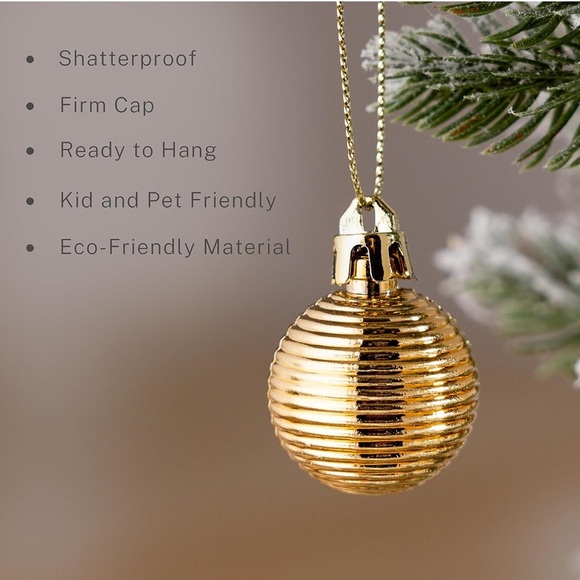 NEW Christmas Ornaments 49 Ornaments Gold Color Scheme Christmas Baubles - Picture 2 of 13